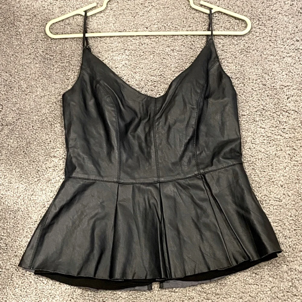 Bailey 44 Black Leather Zip-Up Top - Picture 3 of 3
